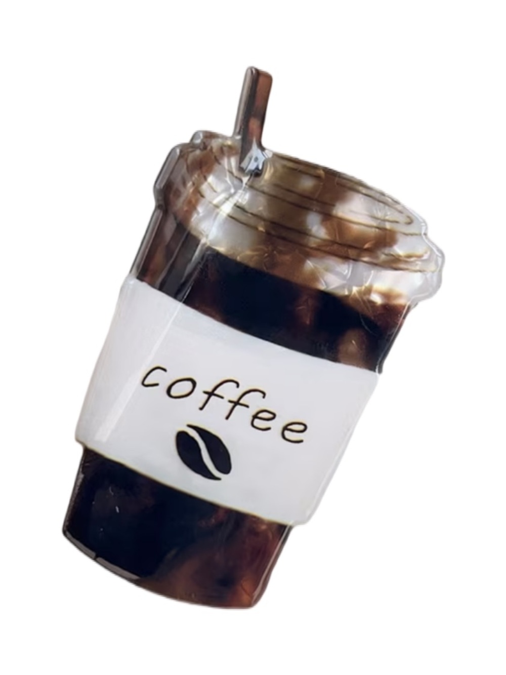 Iced Coffee Cup Claw Clip Novelty Hair Clip Kawaii Quirky Brown Aesthetic NWOT - Picture 3 of 5